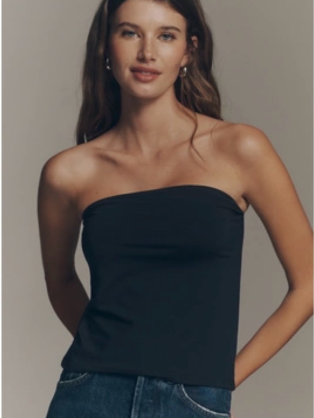 NWT Anthropologie Classic Tube Top in Black - Size M